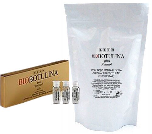 Leim Zestaw Biobotulina Ampułki 10x4ml + BioBotulina maska algowa do twarzy 300g