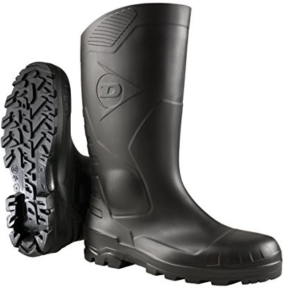 Dunlop obuwie ochronne S5 h142011 z kapturkiem ze stali i stali szlachetnej podeszwa 47, Adult Unisex długa cholewka kalosze -  czarny -  39 eu 142000390_schwarz(zwart) 00