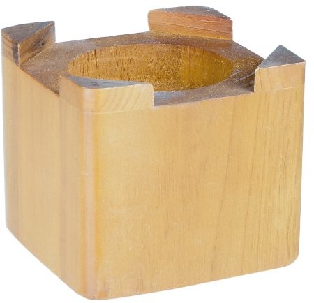 GAH-Alberts GAH Alberts 140489 pościel Stand  z twardego drewna, 100 X 100 X 100 MM, średnica otworu:  75 MM, głębokość wiercenia: 18 MM, zestaw 4 sztuki 140489