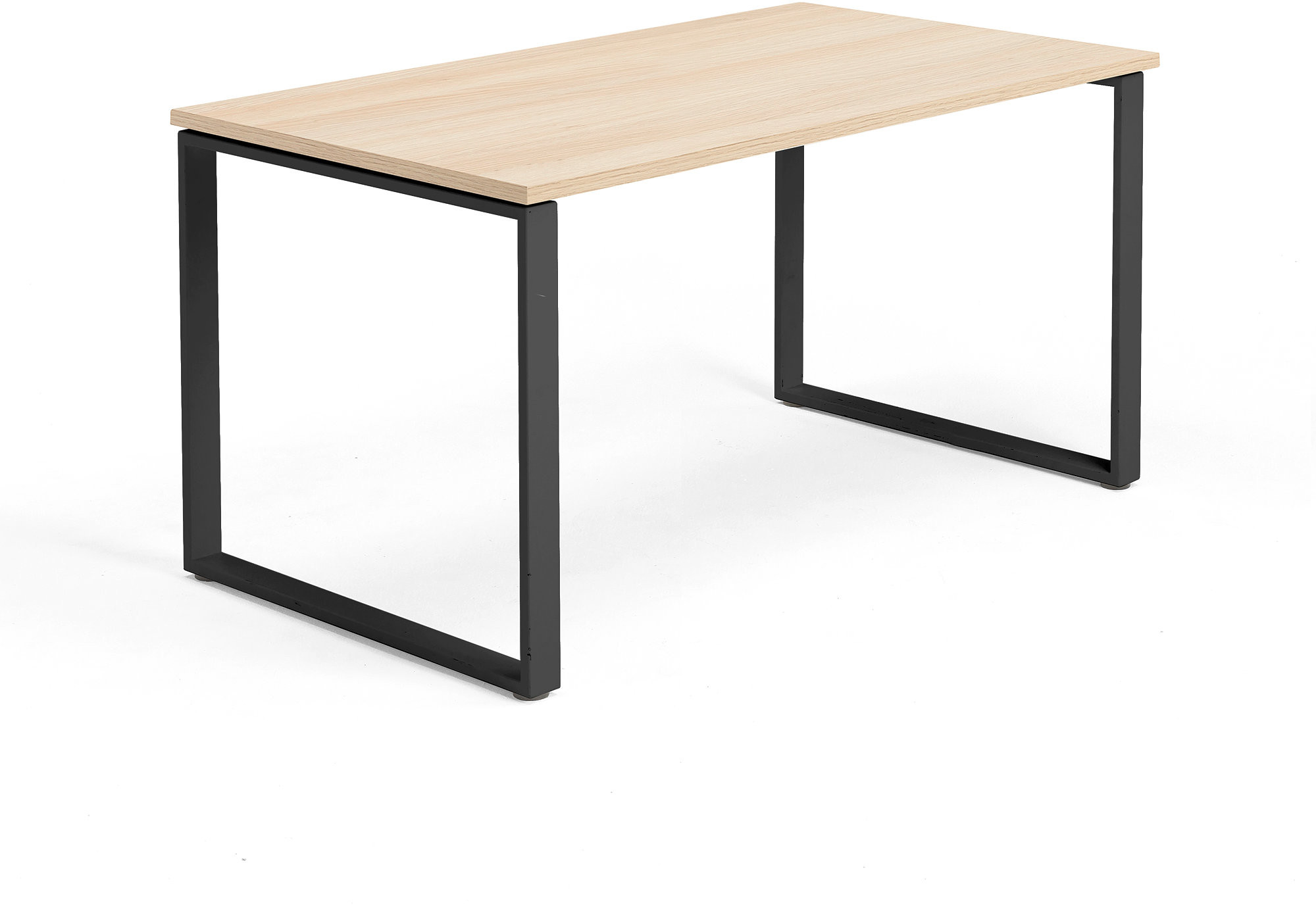 AJ Biurko Modulus rama O 1400x800 mm czarna rama dąb 1611816