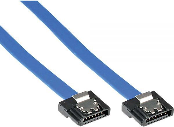 InLine SATA 6 SSD/HDD Kabel small z zatrzaskami na końcówkach 0.15m 27701K
