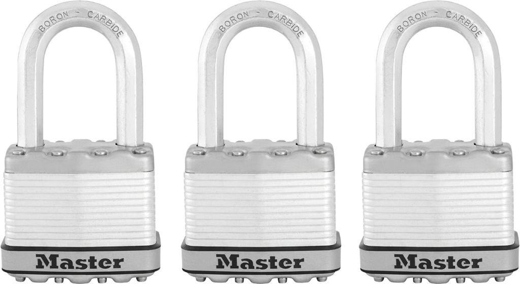 VSA Van Spijk Master Lock Kłódki Excell, 3 szt., stal, 52 mm, M5EURTRILF