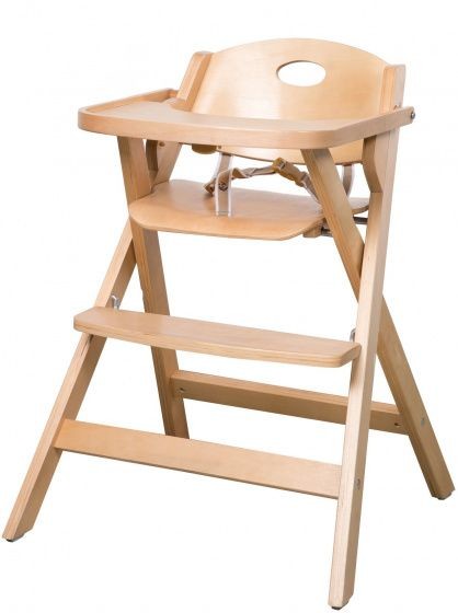 Roba Krzesełko do karmienia drewnem brązowe