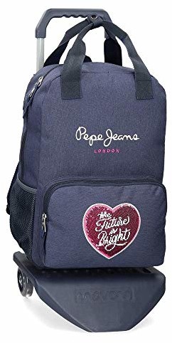 Pepe Jeans Pepe Jeans Jasny plecak z wózkiem niebieski 30 x 40 x 13 cm poliester 15,6 l 62322T1