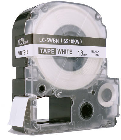 Epson LC-SS18KW, 18mm x 8m, czarny druk / biały podkład, taśma zamiennik