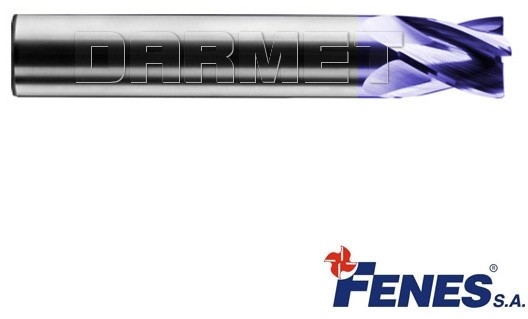 FENES Frez 2-ostrzowy ogólnego przeznaczenia, krótki DIN6527-K, VHM TiAIN - 12MM - FEN_0641-512-910-060