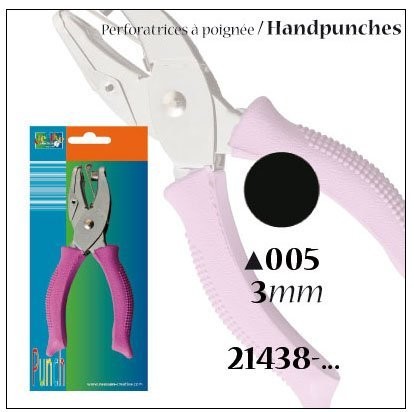 Vaessen Creative Picture Punch dziurkacz ozdobny Hands stąpa ~ 3 MM koło 21438-005