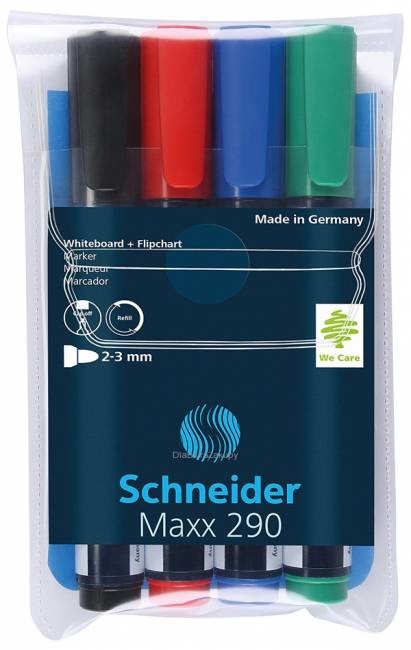 SCHNEIDER Marker do tablic MAXX 290 4 kolory X01427 NB-7558