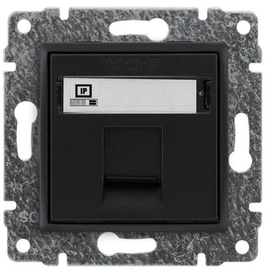 KOS Elektro System Vena antracyt gniazdo komputerowe kos_ 516165