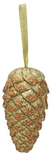 Europalms Euro Palms 83500427 szyszek jodłowych wiszące błyszczące 18 cm, złota 83500427