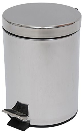 homeXpert MSV 100438 kosz na śmieci z pedałem wielokolorowa ze stali nierdzewnej 25 x 20 x 26 cm 100438