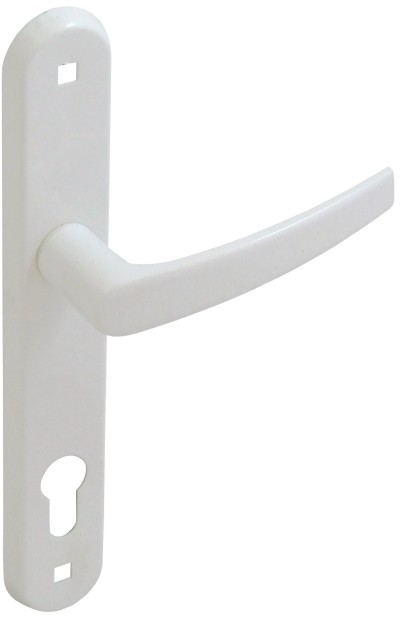 Klamka drzwiowa 90 mm na wkładkę biała