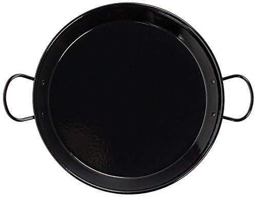 La Valenciana Emaliowany patelnia Paella vaello firmy La valenciana, nierdzewna, Indukcja, czarna, 30 cm 5430