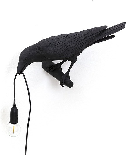 Seletti Lampa Bird czarna Looking Left