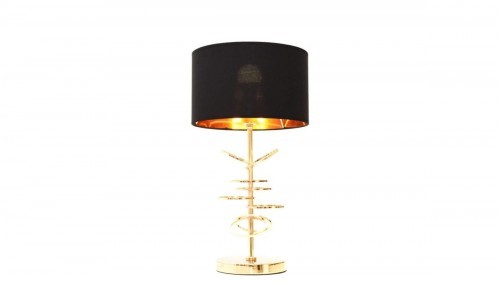 Lumina Deco Deco Milari lampka stołowa 1-punktowa czarna/złota LDT 5530 (BK+GD) LDT 5530 (BK+GD)