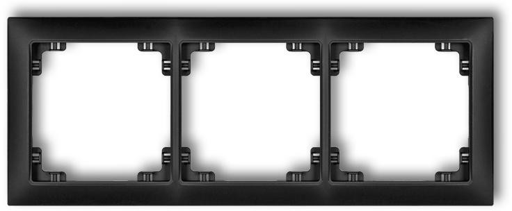 Karlik Deco Soft czarny mat ramka 3-krotna 12DRSO-3 12DRSO-3