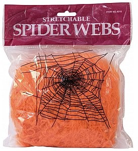 Europalms EUROPALMS Dekoracje na Halloween pajęczyna pomarańczowa 100g 83314013