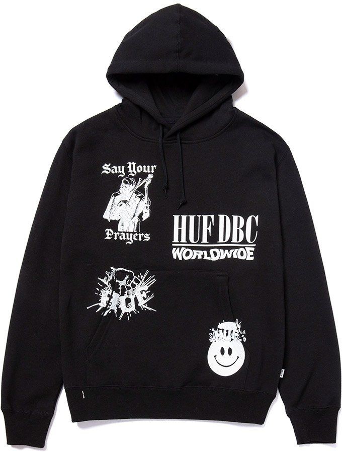 HUF bluza damska HUF DISORDER PO HOODIE Black