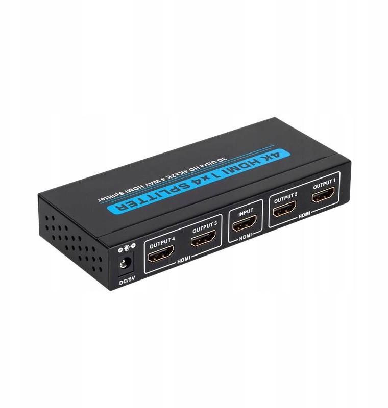 Rozgałęźnik Splitter Hdmi Z 1 Wejścia Na 4 Wyjścia