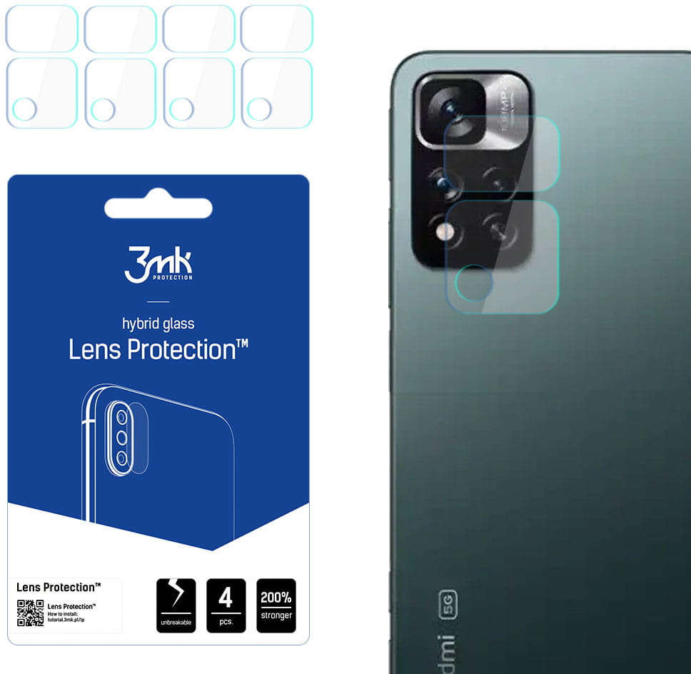 3mk Szkło x4 na kamerę obiektyw Lens Protection do Xiaomi Redmi Note 11 Pro+ 5G 13864X10