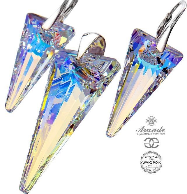 Arande NOWE SWAROVSKI KOMPLET Spike Aurora JEAN PAUL GAULTIER Srebro 700931
