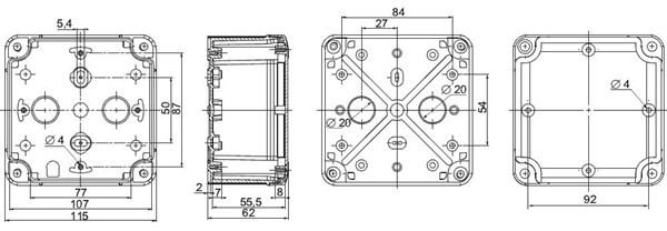 Schneider Abs ind box 107x65x55 lo NSYTBS11116