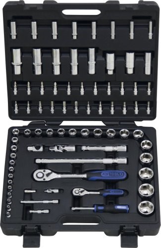 KS Tools 918.0678 1/4 cala  1/2 cala Chrome Plus zestaw kluczy nasadowych, 78-częściowy 4042146084069