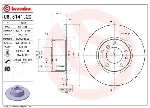 BREMBO 08.5141.20