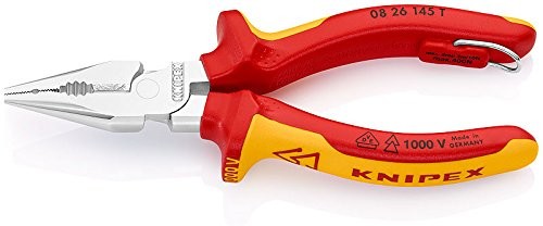 Knipex spitzkombizange z oczkami z otworem, długość w mm: 156, 1 sztuki, 08 26 145 T 08 26 145 T