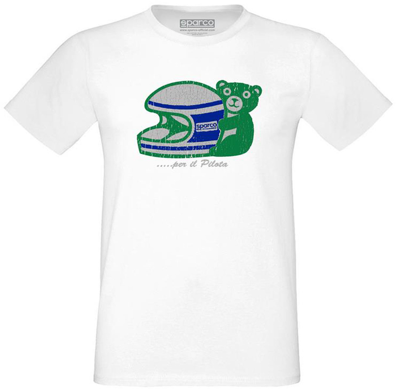 Sparco Koszulka t-shirt męska PILOTA white 01291BI1S