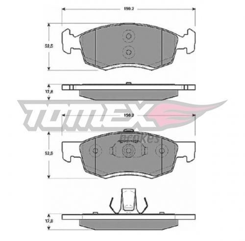 Tomex BRAKES Zestaw klocków hamulcowych, hamulce tarczowe BRAKES TX 16-61 TX 16-61
