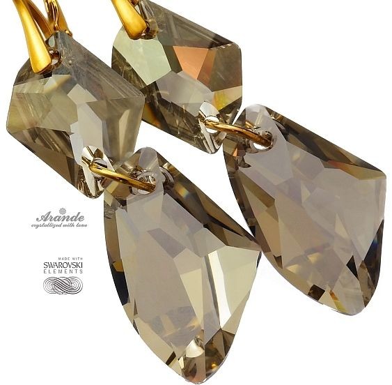 Swarovski piękne długie kolczyki SILVER COSMO