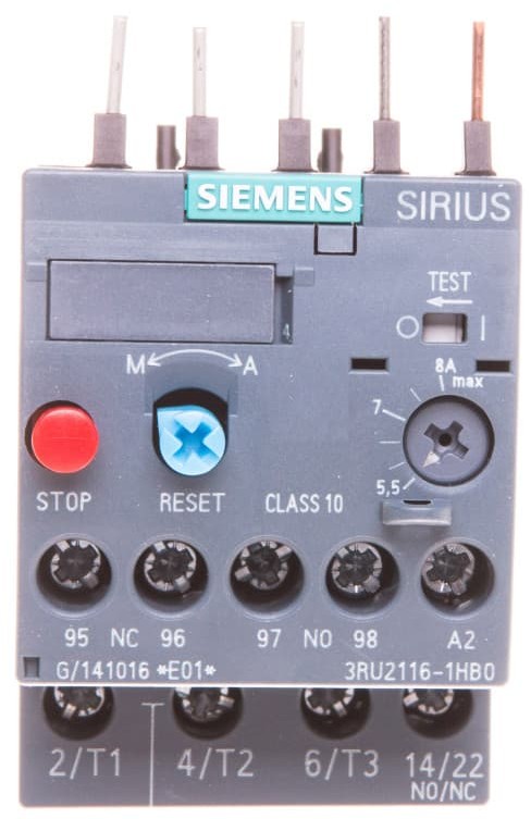 Siemens Przekaźnik termiczny 5,5-8A S00 3RU2116-1HB0 3RU2116-1HB0