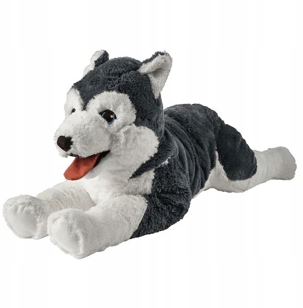 Ikea Pies Husky Maskotka Pluszowa Miś Pluszak 57CM