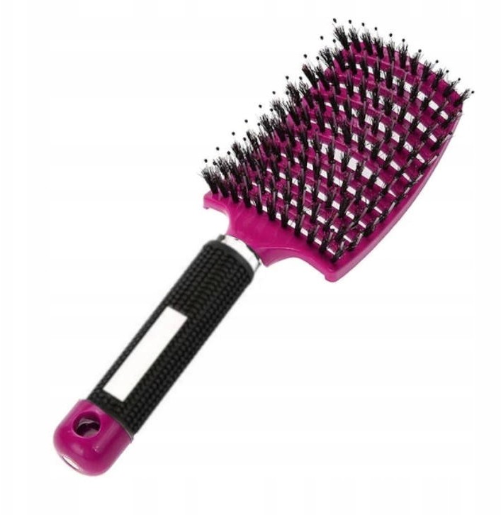 Szczotka do włosów profilowana różowa