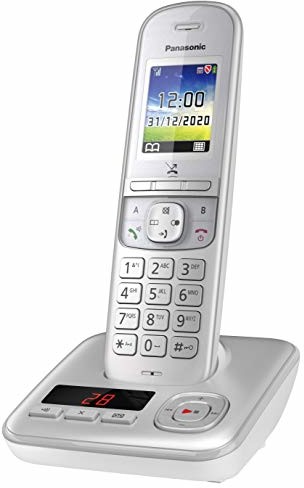 Panasonic telefon bezprzewodowy KX-TGH720GG z automatyczną sekretarką, kolorowym wyświetlaczem, trybem Eco Plus i elektroniczną obsługą KX-TGH720GG