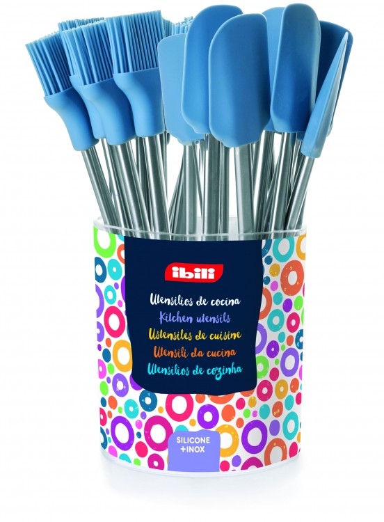 Ibili Szpatułka i pędzel silikonowy 32cm 742700 nieprzywierające 742700