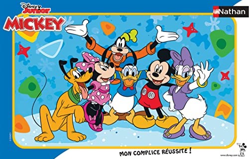 Nathan Puzzle Ramka 15 sztuk-Przyjaciele Disney Mickey Mouse Dziecka, 4005556861460 4005556861460