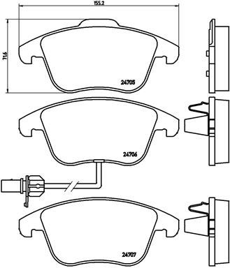 BREMBO Zestaw klocków hamulcowych, hamulce tarczowe P 85 113X P 85 113X