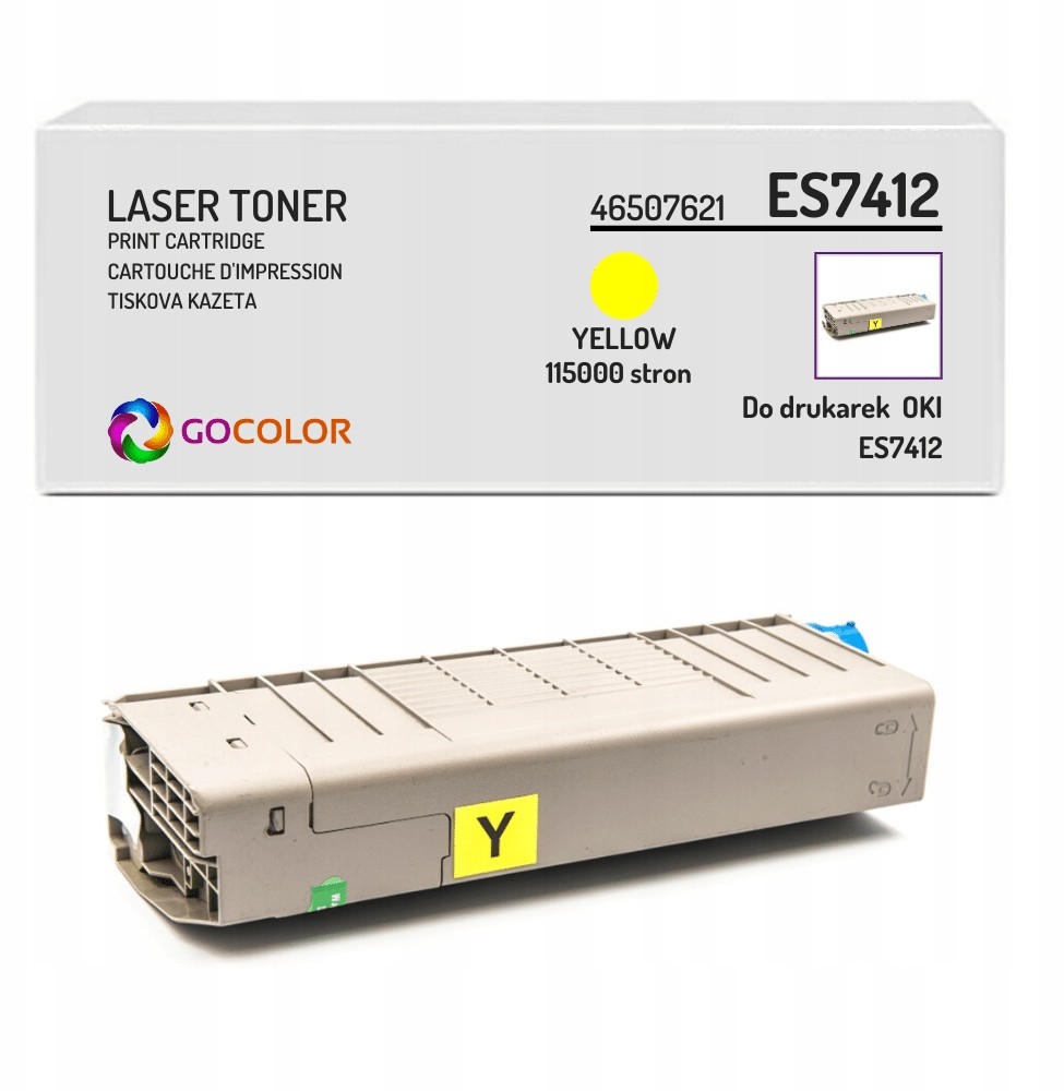 Toner do Oki ES7412 46507621 100% nowy Yellow