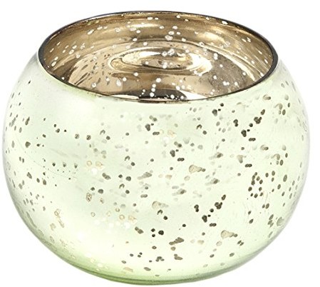 Insideretail insider etail 500842  12ltgre Mercury Glass Round votives, jasnozielony, zestaw od 12, 6 x 5 x 6 cm 500842-12LTGRE