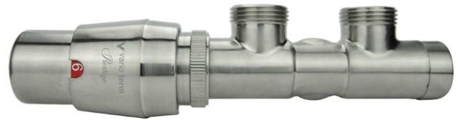 Varioterm Zawór termostatyczny TWINS - nikiel szlifowany lewa TSGS0208CFK/L