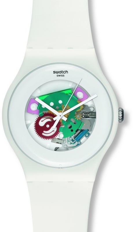 Фото - Наручний годинник SWATCH Zegarek  SUOW100 WHITE LACQUERED - Natychmiastowa WYSYŁKA 0zł (DHL D 