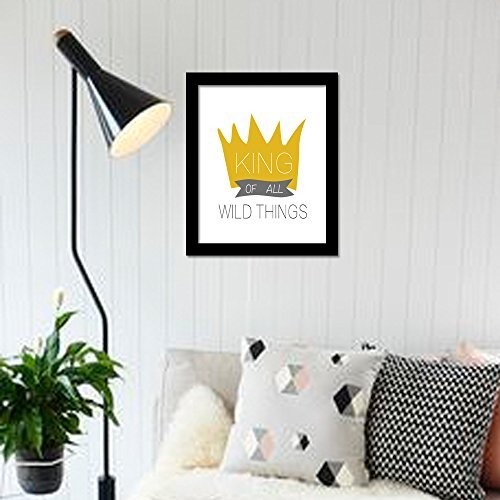 Walplus WAL Plus dekoracje naklejki na ścianę dekoracja ścienna naklejka do salonu dzieci pokój dziecięcy Wohnkultur com  cp054 m  Imperial korona artystyczny wydruk na płótnie + FR030 czarna ramka na zdjęcia CP054F