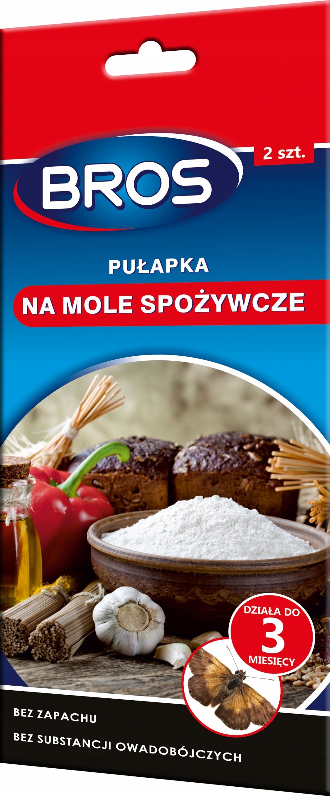 Bros Pułapka Na mole spożywcze 2 sztuki