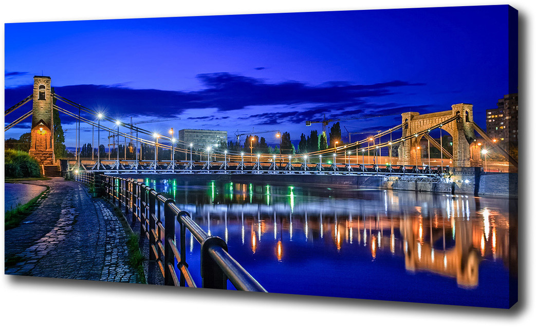 Duży Foto obraz na płótnie Wrocław nocą
