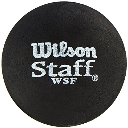 Wilson rakieta do squasha-ball, 2 sztuki, średniej prędkości, dla początkujących, czerwona kropka, Staff Premium Single Red Dot, wrt61 7700, czarny WRT617700