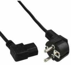 InLine przewód zasilający  styk ochronny ze złączem C13 lewa kątowy  5 m  czarna, 16752e 16752E