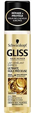 Schwarzkopf Gliss Liquid Silk Express Ultimate butelka z drogocennego oleju, rozplątująca, 200 ml, 2 sztuki