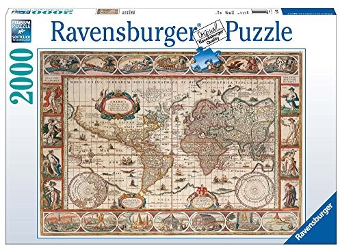 Ravensburger Puzzle 2000 części mapa świata, antyczna 16633